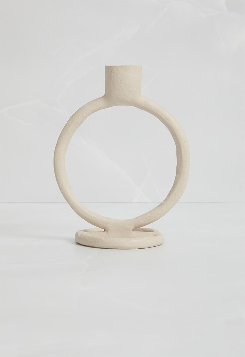 H&S - Loopy candle holder - warm grey