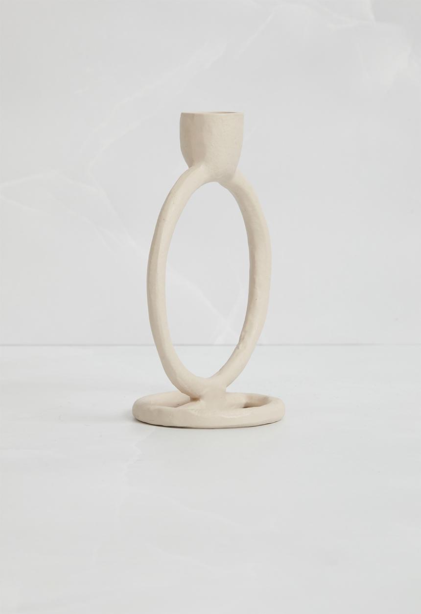 H&S - Loopy candle holder - warm grey