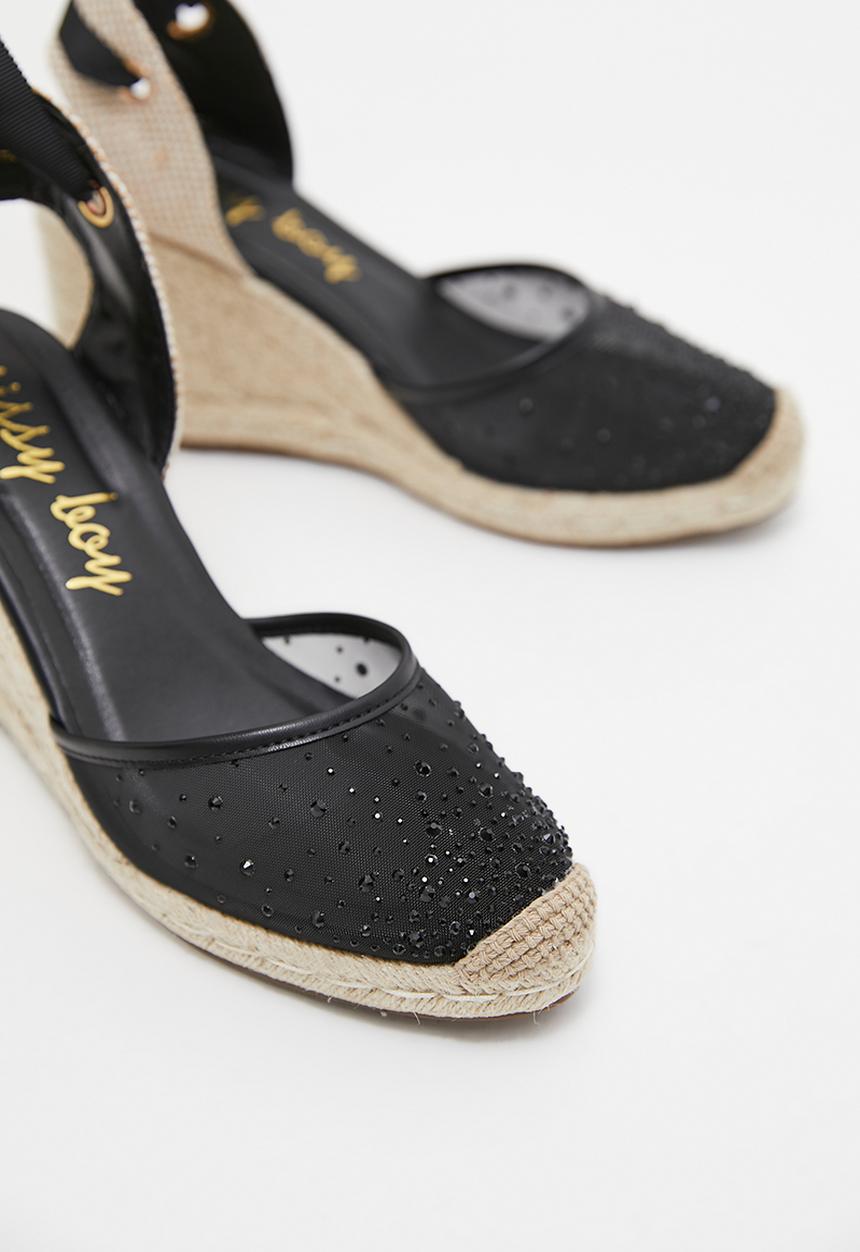 SISSY BOY - Mesh wedge - black