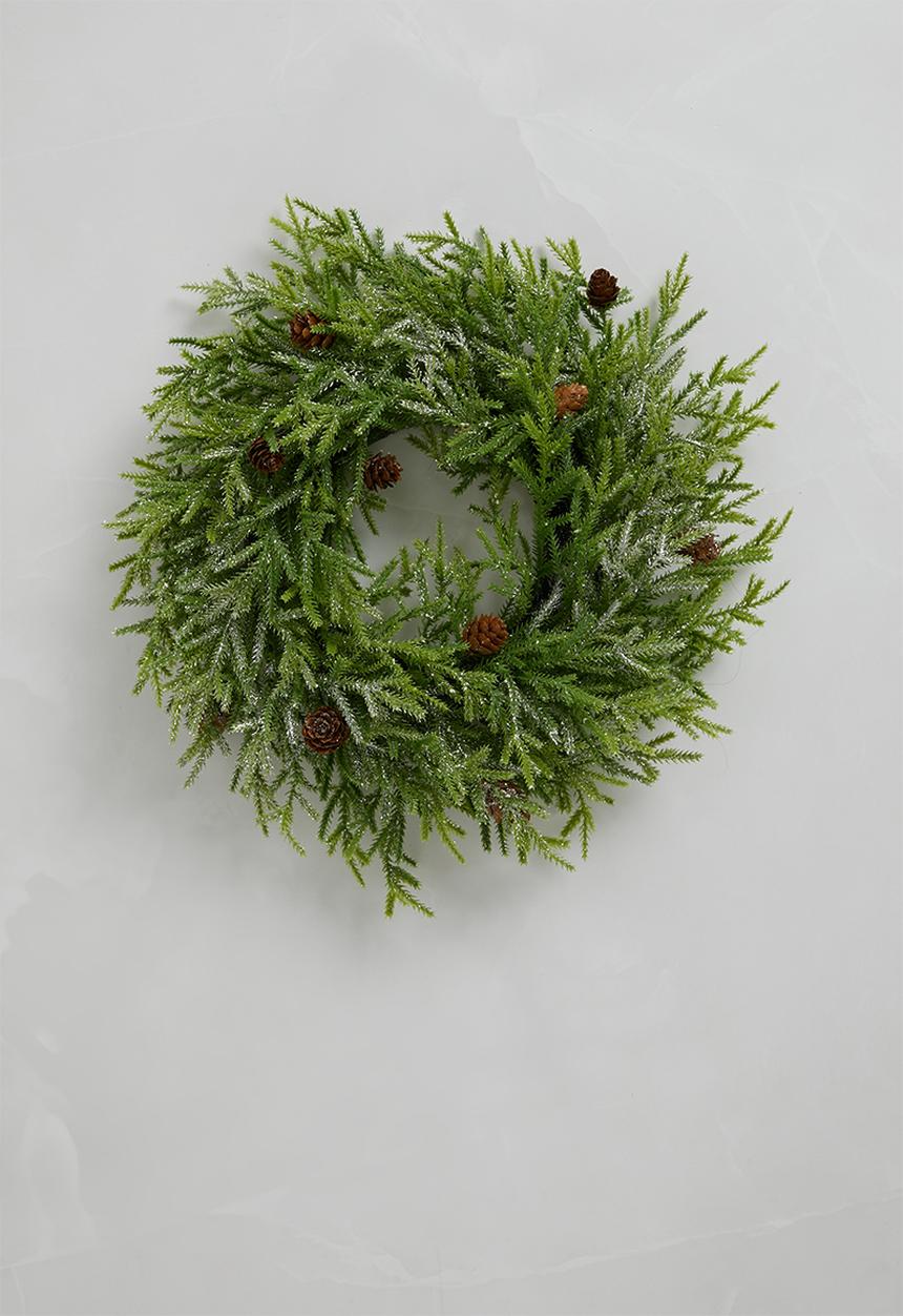 H&S - Pine wreath - light green