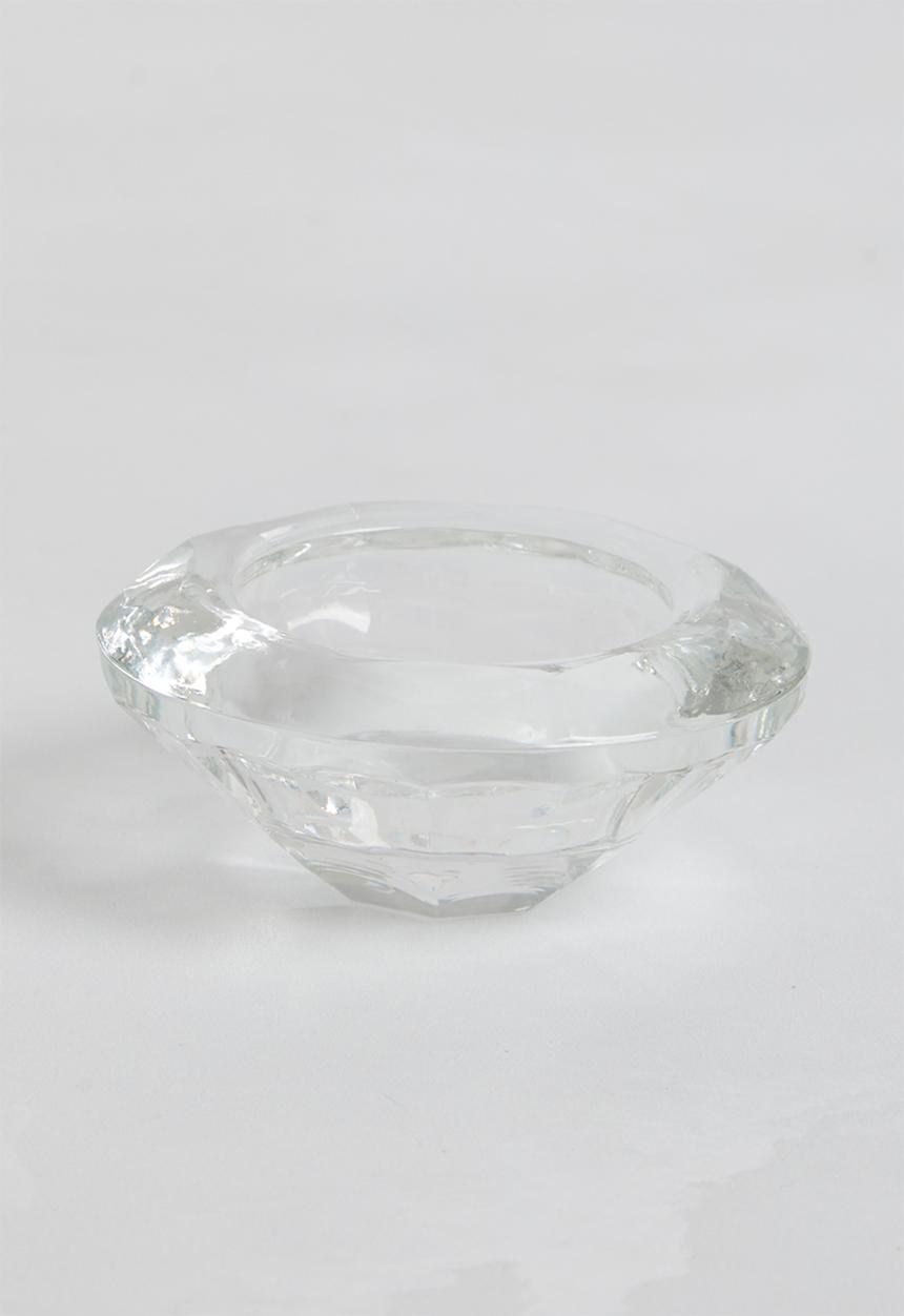 H&S - Clear tealight holder set of 3 - clear