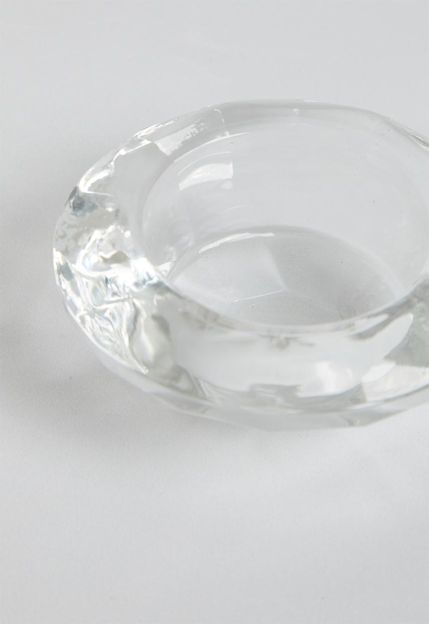 H&S - Clear tealight holder set of 3 - clear