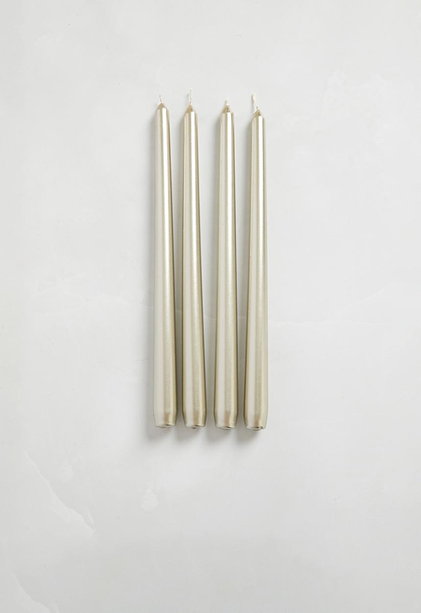H&S - Dinner candle set of 4 - gold
