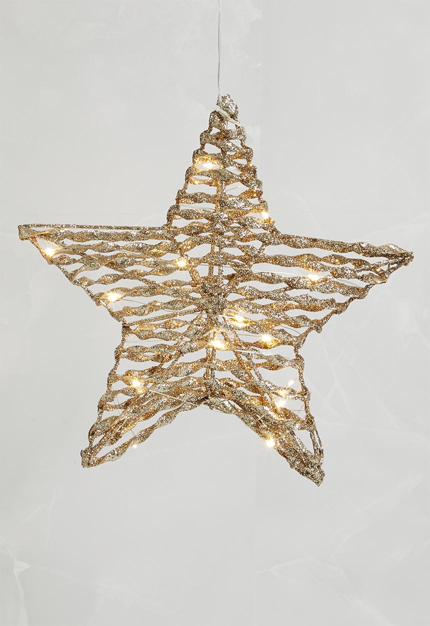 H&S - Twisted LED star - gold