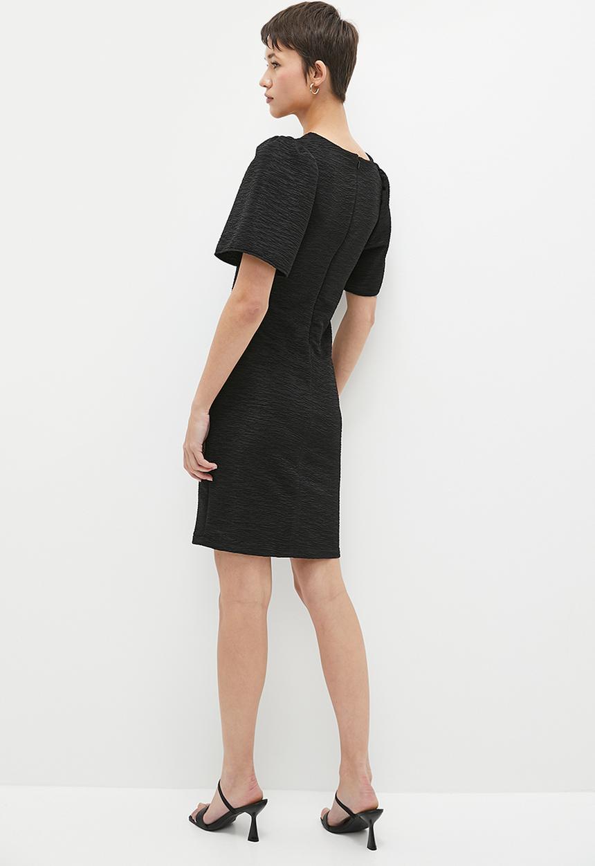 Me&B - Crinkle knit dress - black