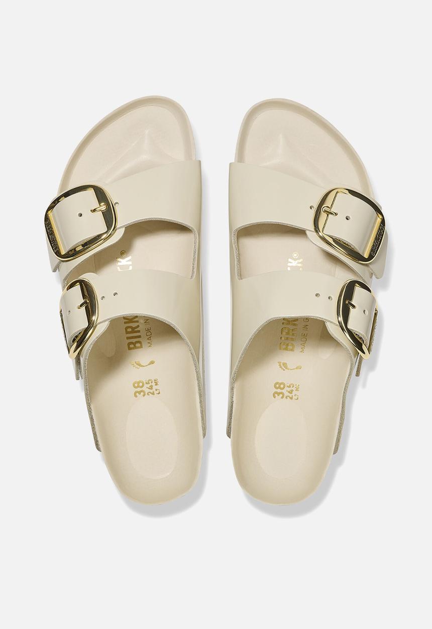 Birkenstock - Arizona high shine big buckle narrow - ecru