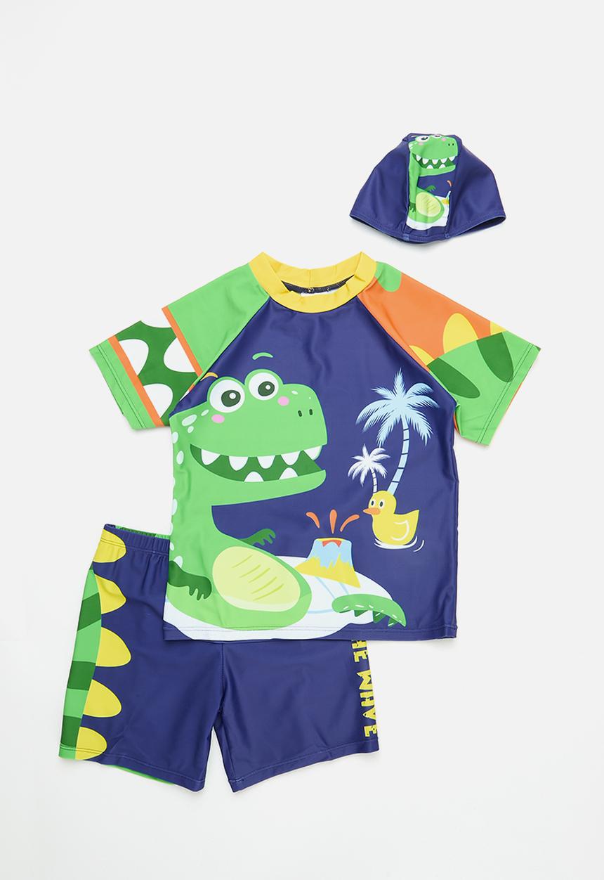 Pop Candy - 3 Piece swim set - blue and green