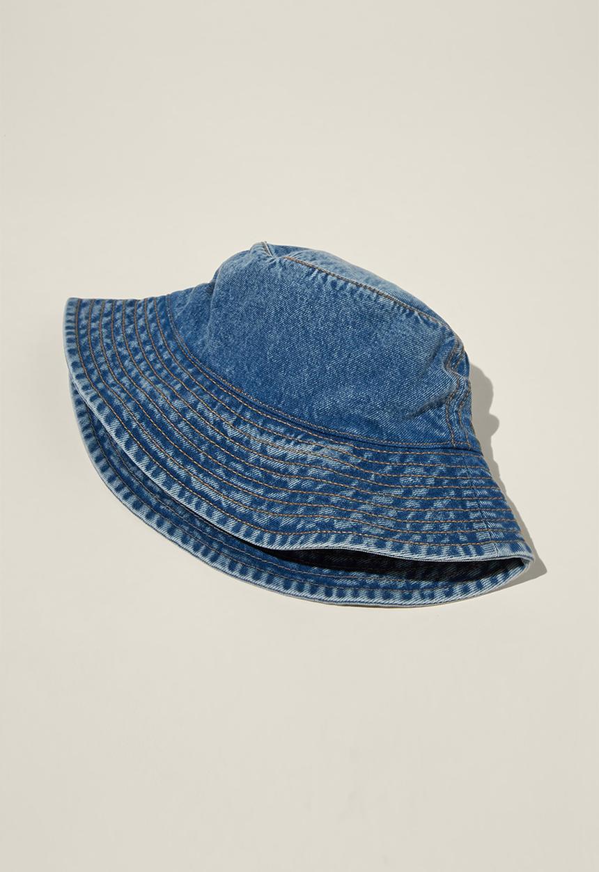 Rubi - Bianca bucket hat - washed denim