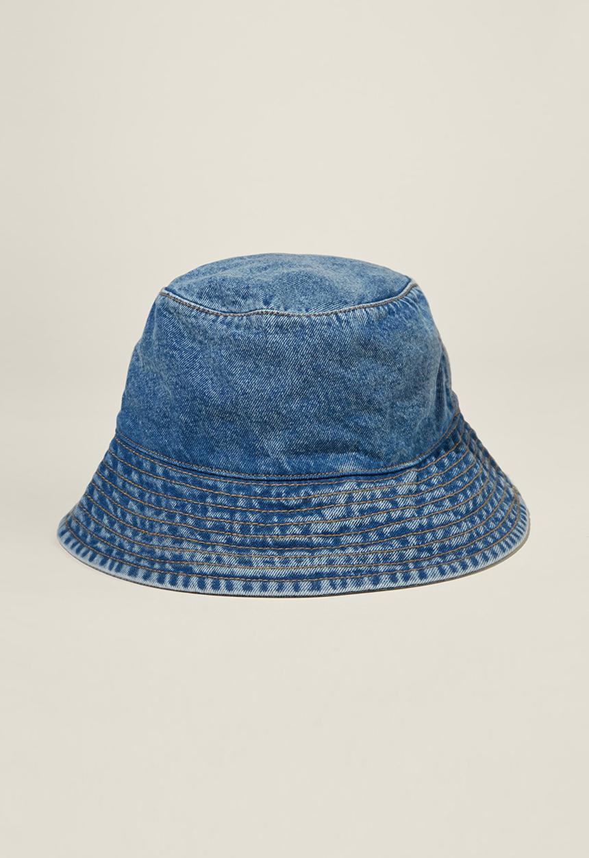 Rubi - Bianca bucket hat - washed denim