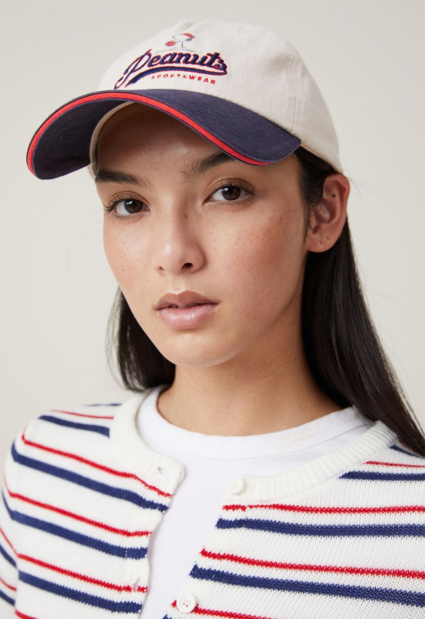 Rubi - License graphic dad cap - ecru & navy