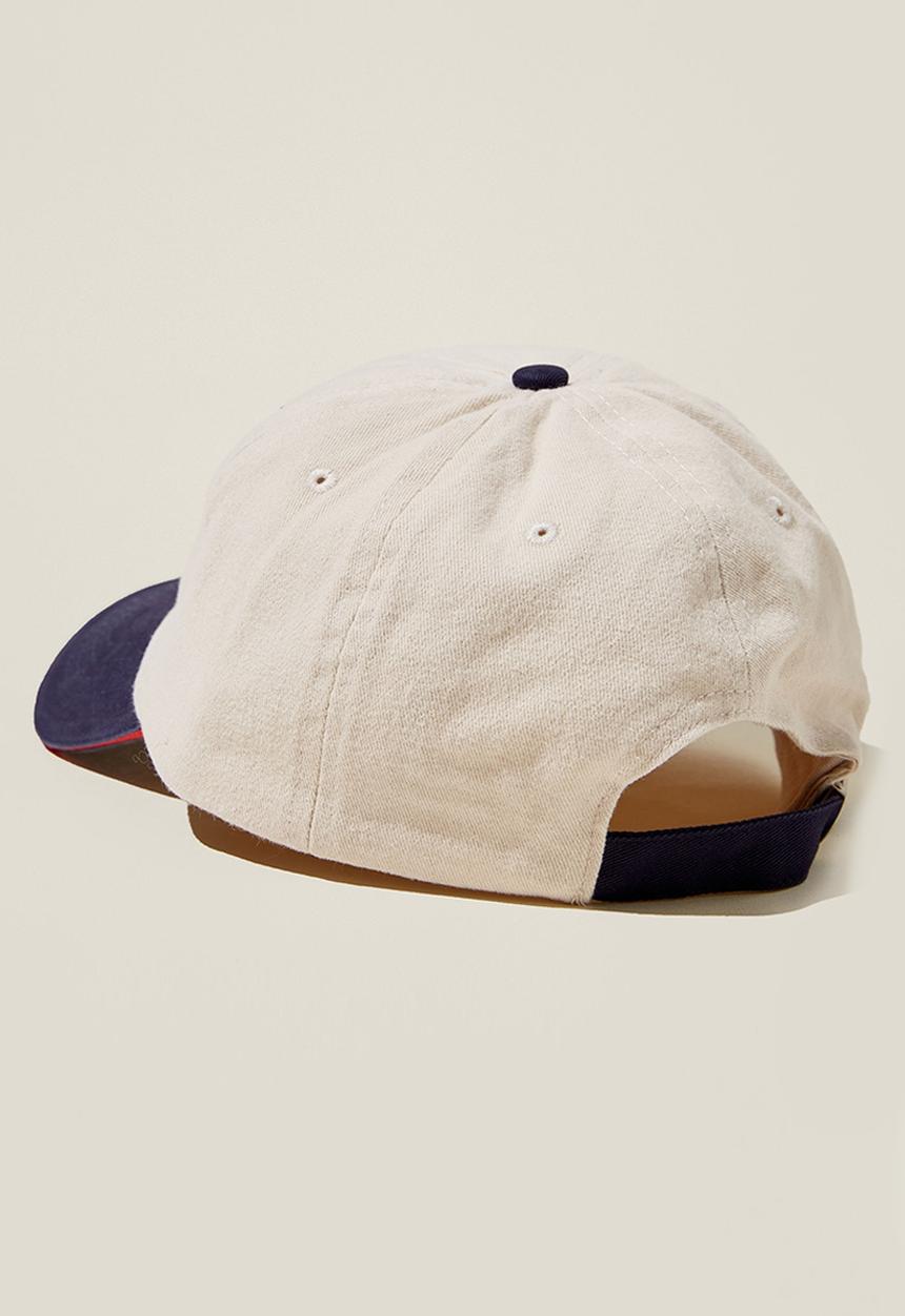 Rubi - License graphic dad cap - ecru & navy