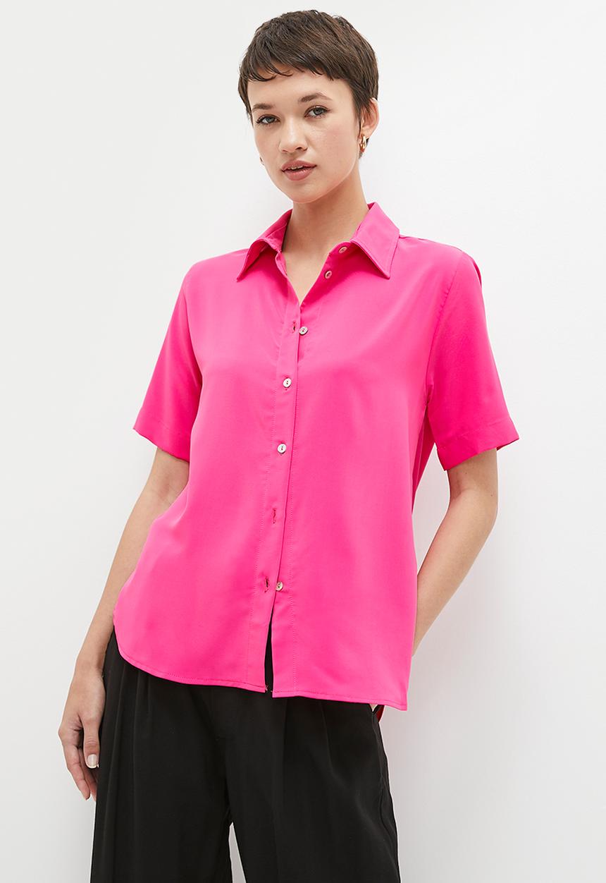 Me&B - Tailored Shirt with Collar - Pink