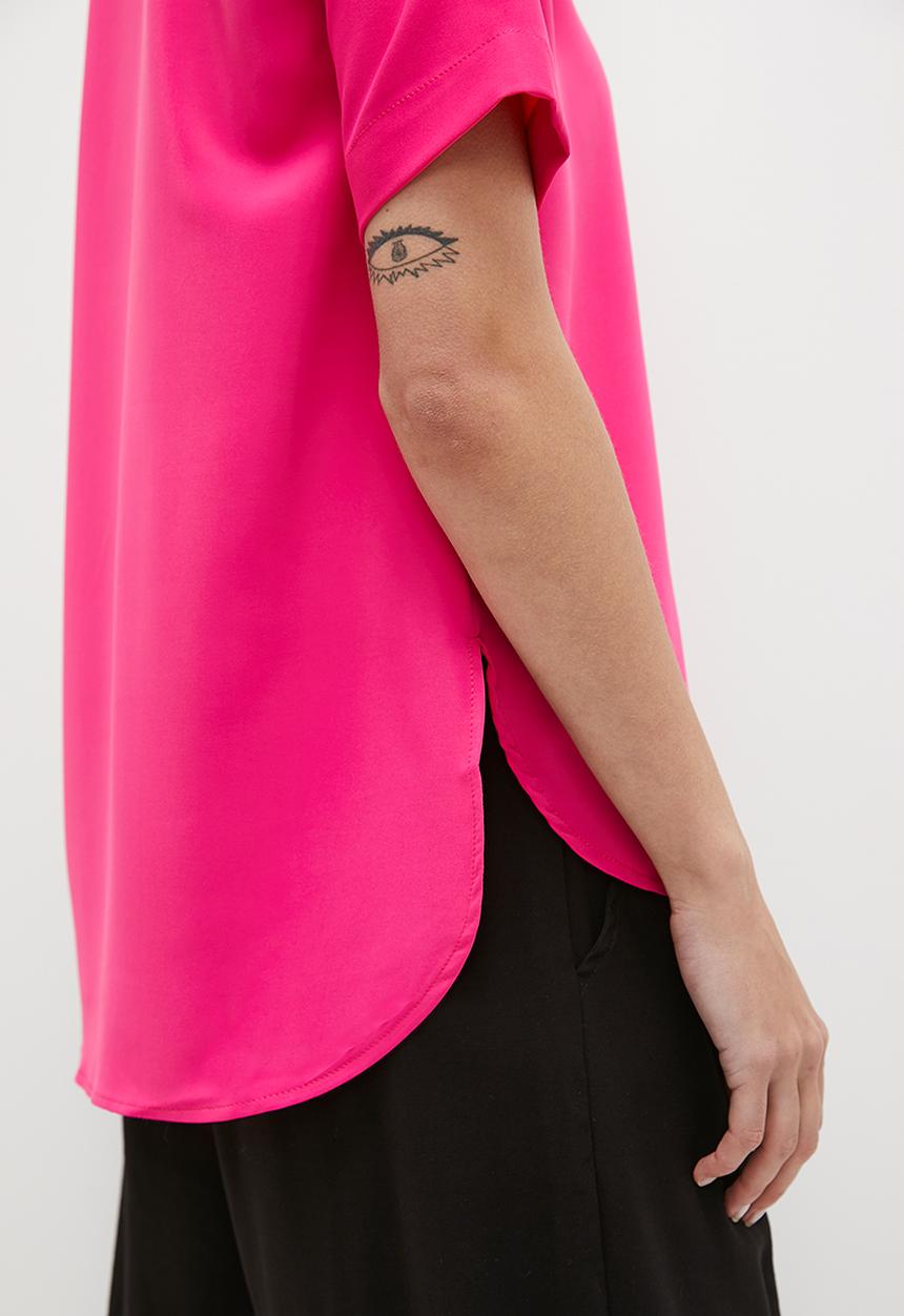 Me&B - Tailored Shirt with Collar - Pink
