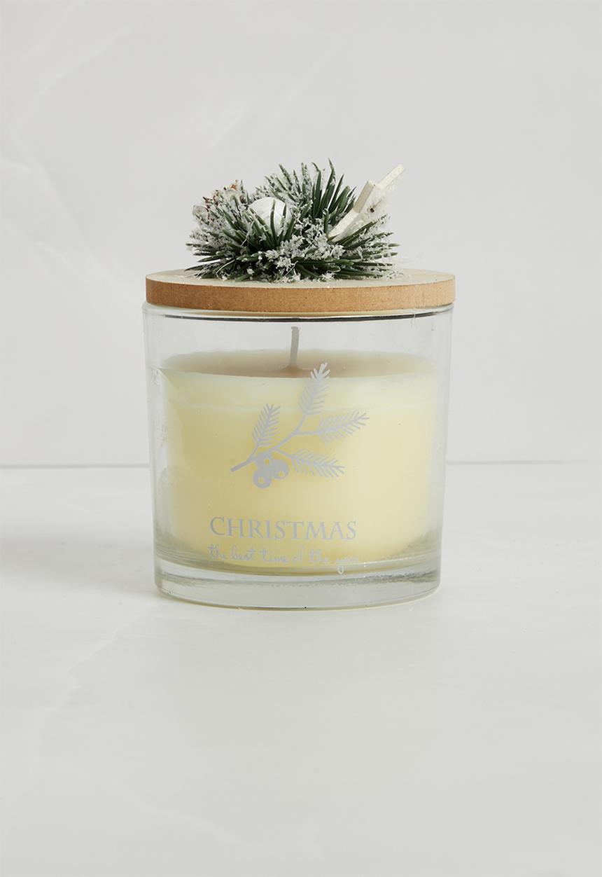 H&S - Christmas Candle in Glass - Branch