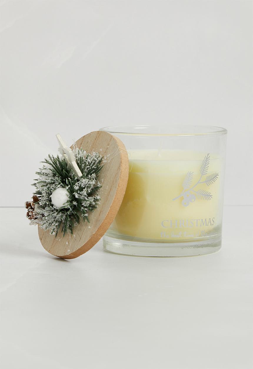 H&S - Christmas Candle in Glass - Branch
