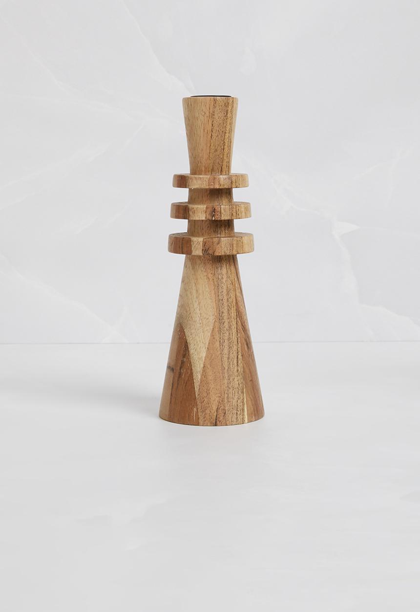 H&S - Taper dinner candle holder set of 3 - natural