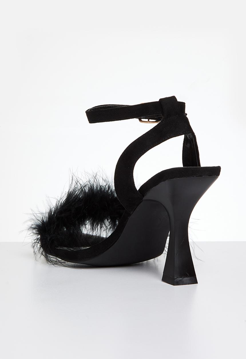 Oxford Street - Fluffy Stiletto - Black
