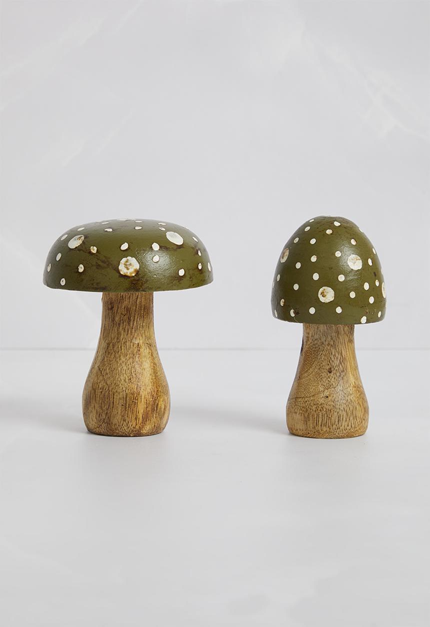 H&S - Mango mushroom set of 2 - green