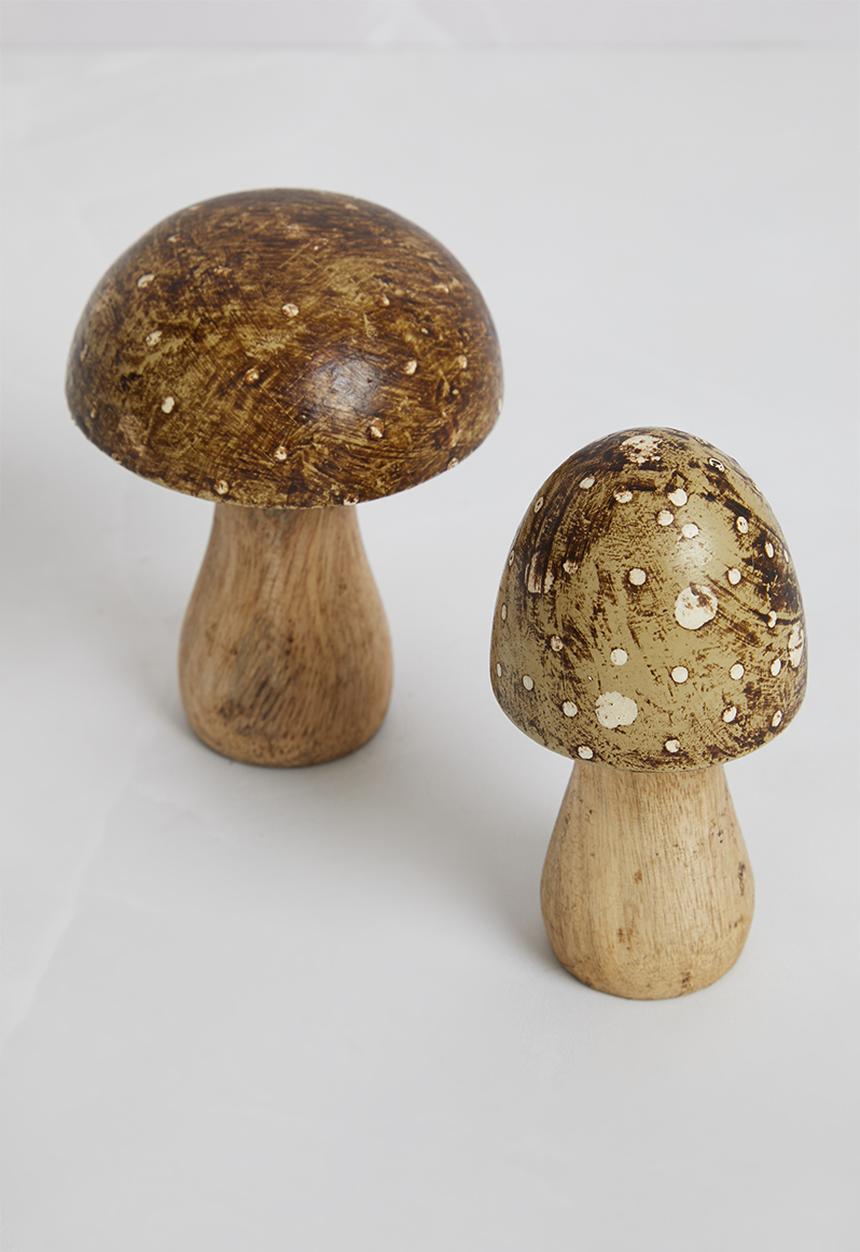 H&S - Mango mushroom set of 2 - taupe