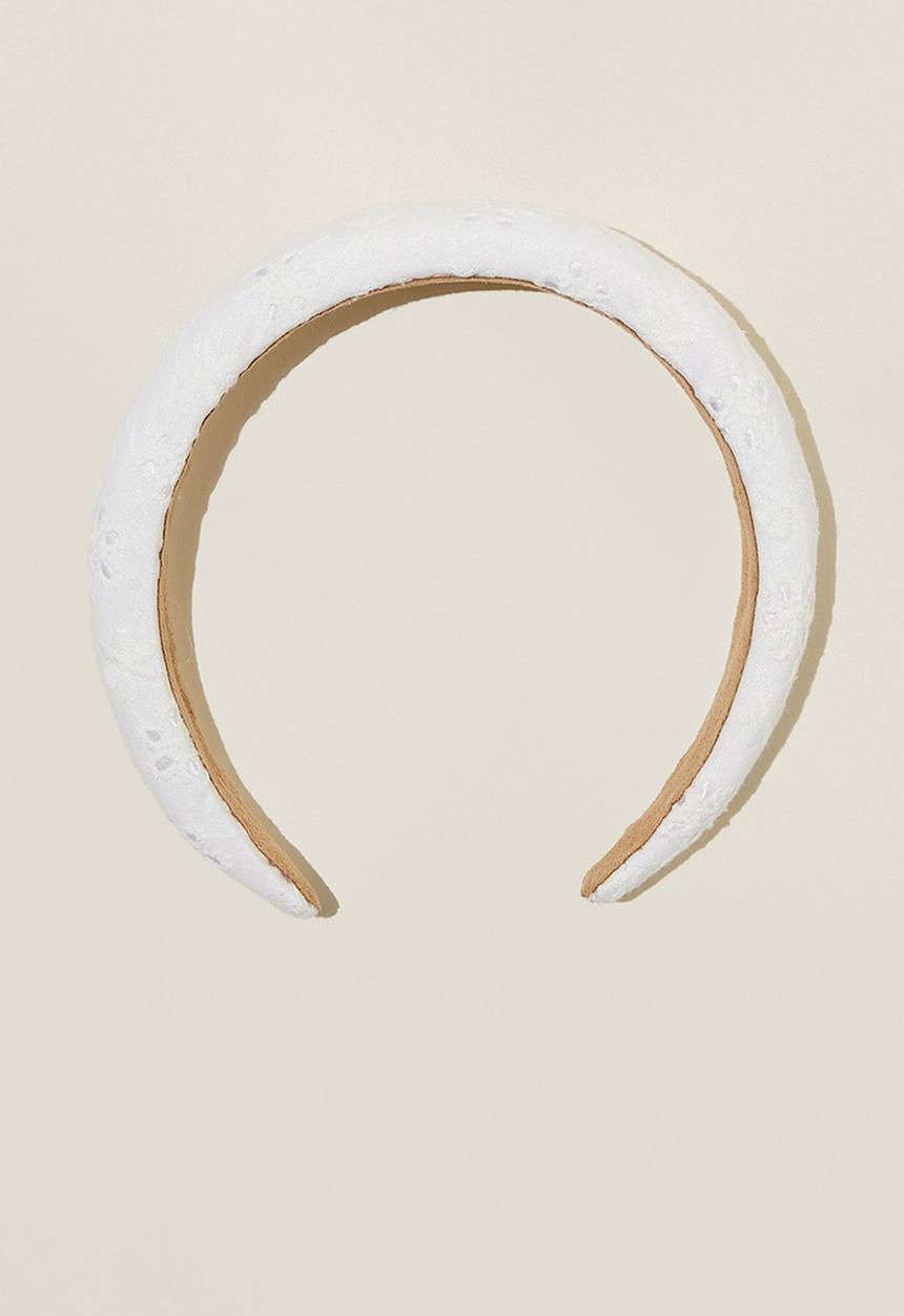 Rubi - Paris padded headband - white