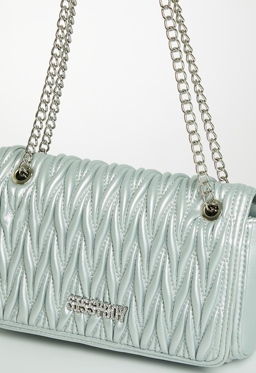 SISSY BOY - Quilted crossbody - silver