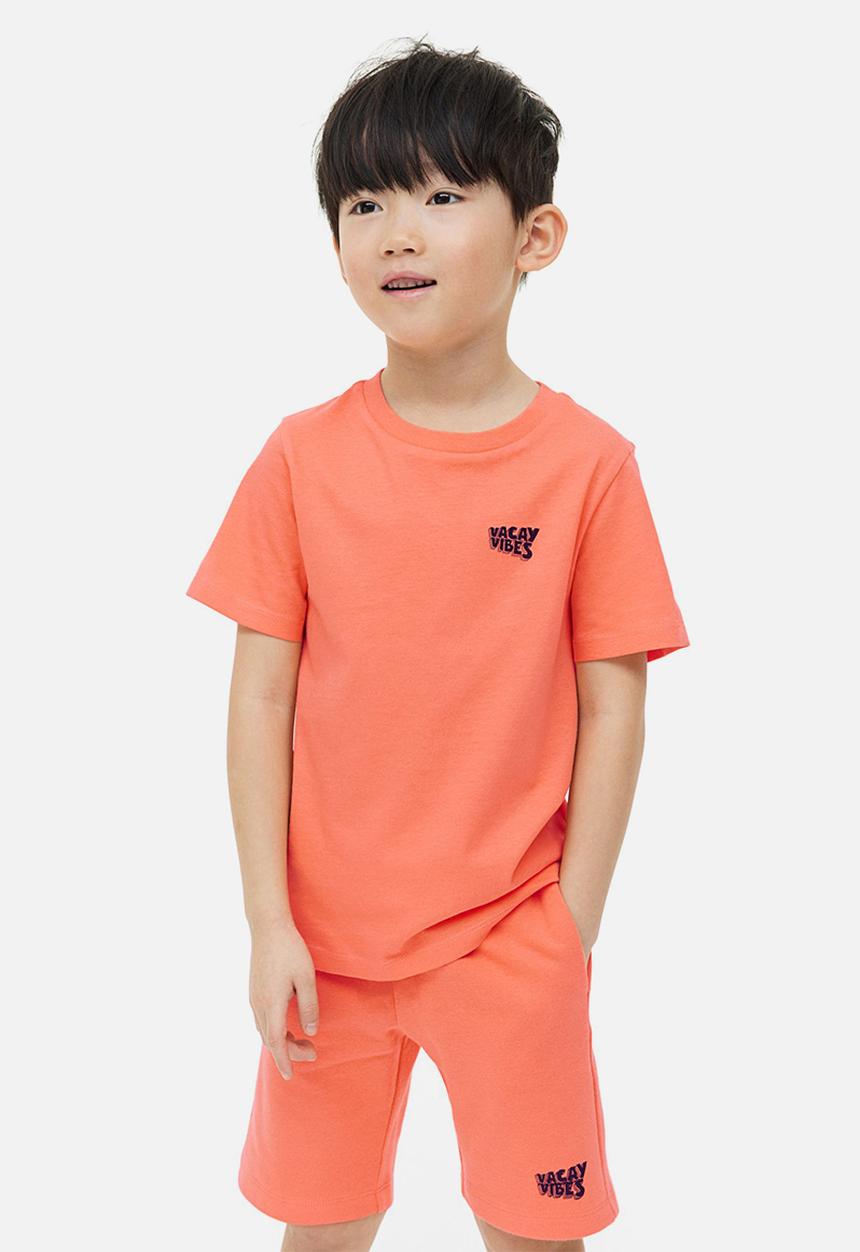 H&M - Sweatshorts - orange vacay vibes 