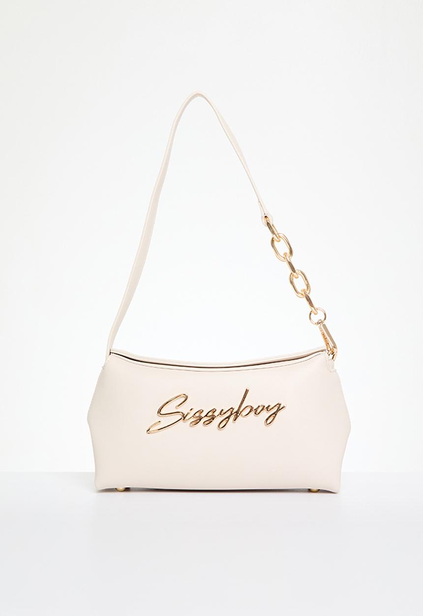 SISSY BOY - Chain link shoulder bag - cream