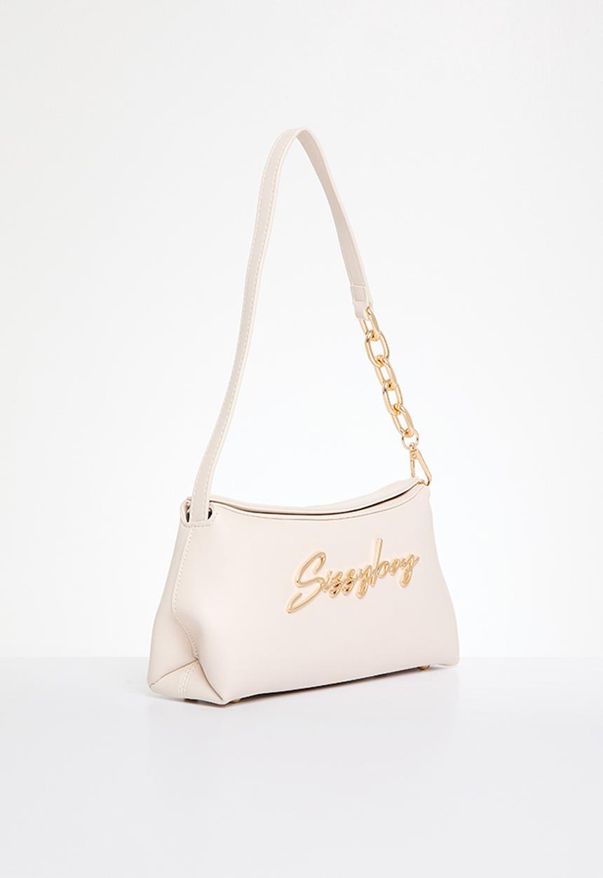 SISSY BOY - Chain link shoulder bag - cream