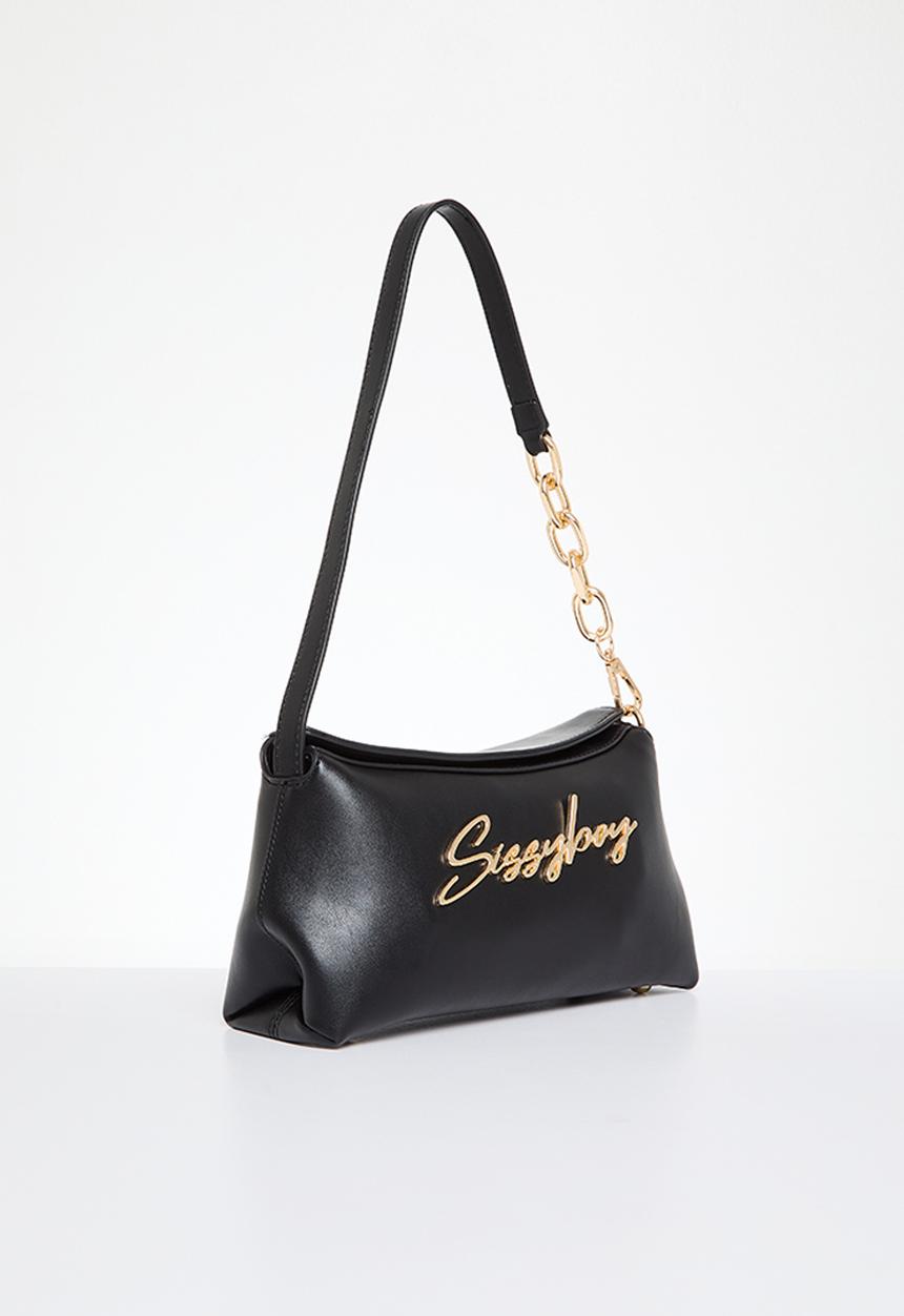 SISSY BOY - Chain link shoulder bag - black