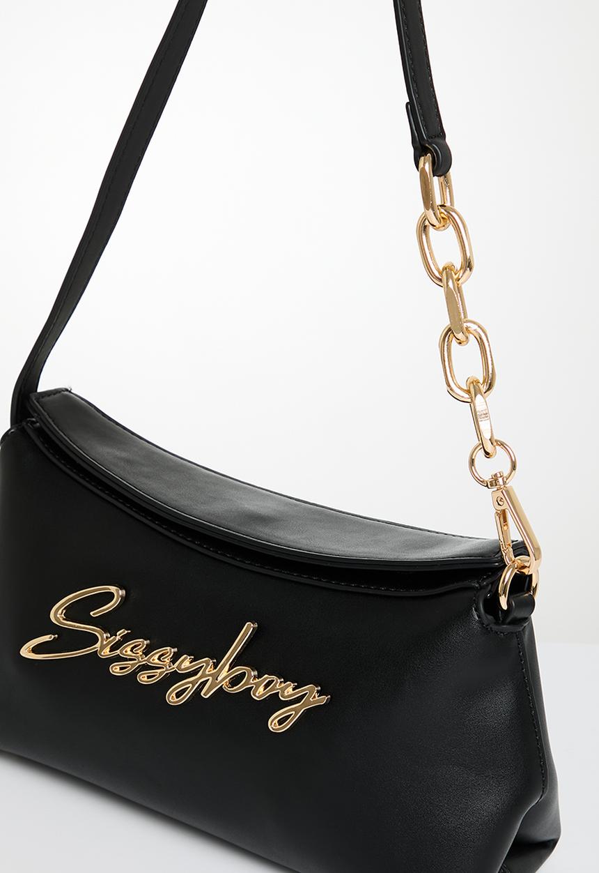 SISSY BOY - Chain link shoulder bag - black