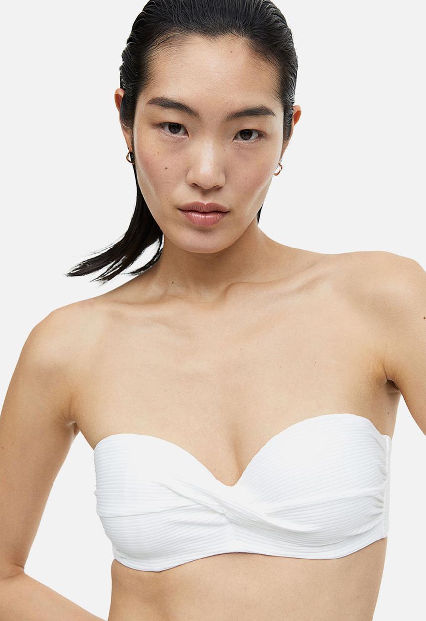 H&M - Balconette bikini top - white