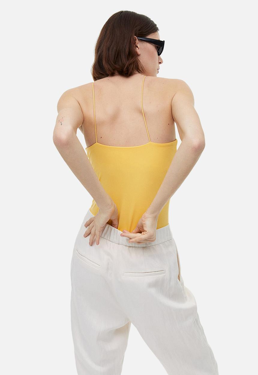 H&M - Jersey thong body - yellow