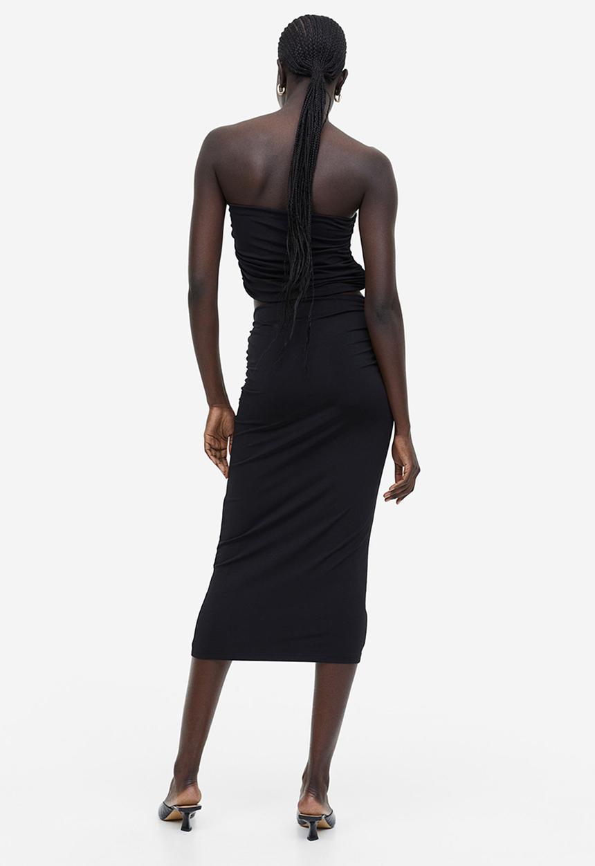 H&M - Draped pencil skirt - black