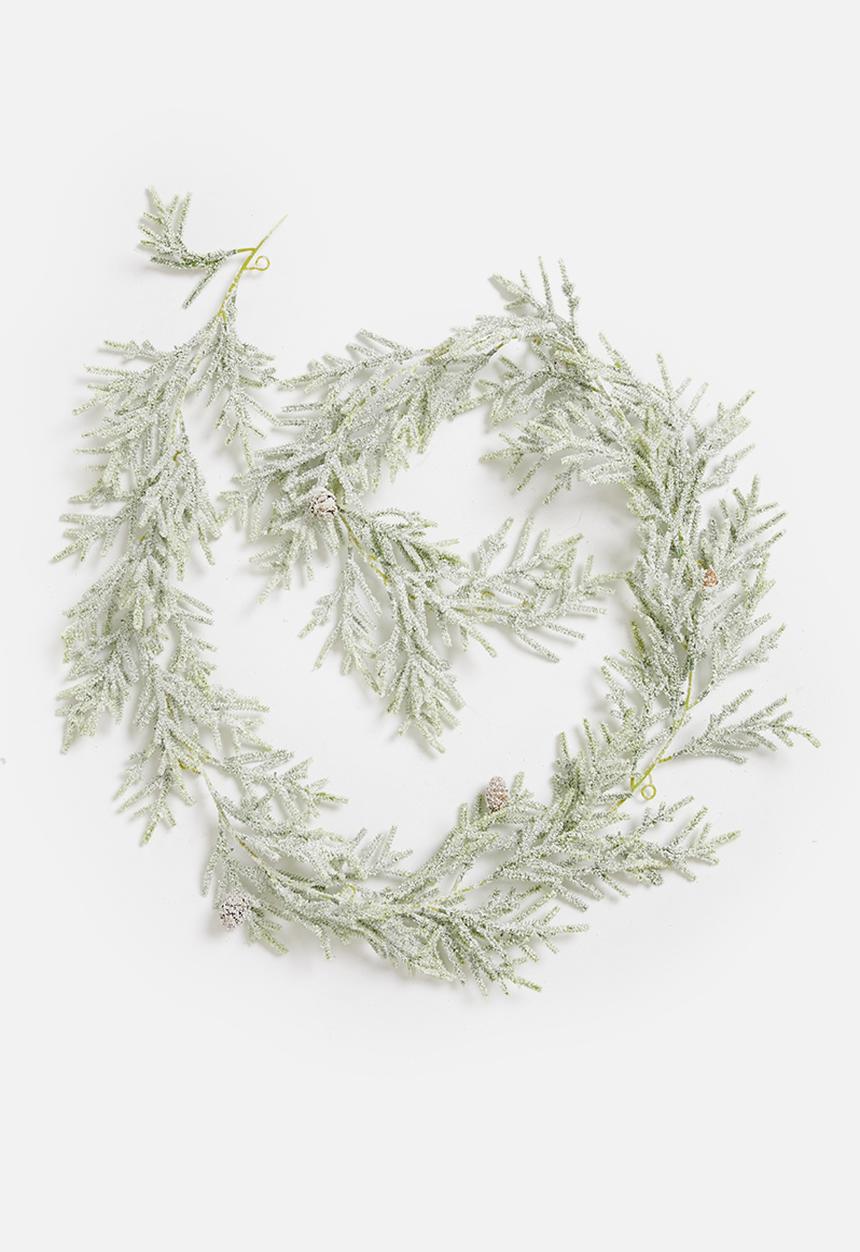 H&S - Leafy garland - snowy