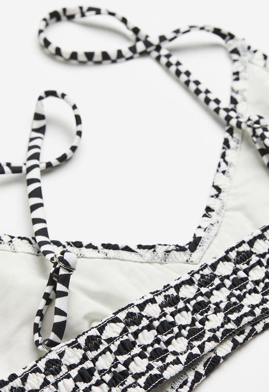 H&M - Bikini top - black patterned