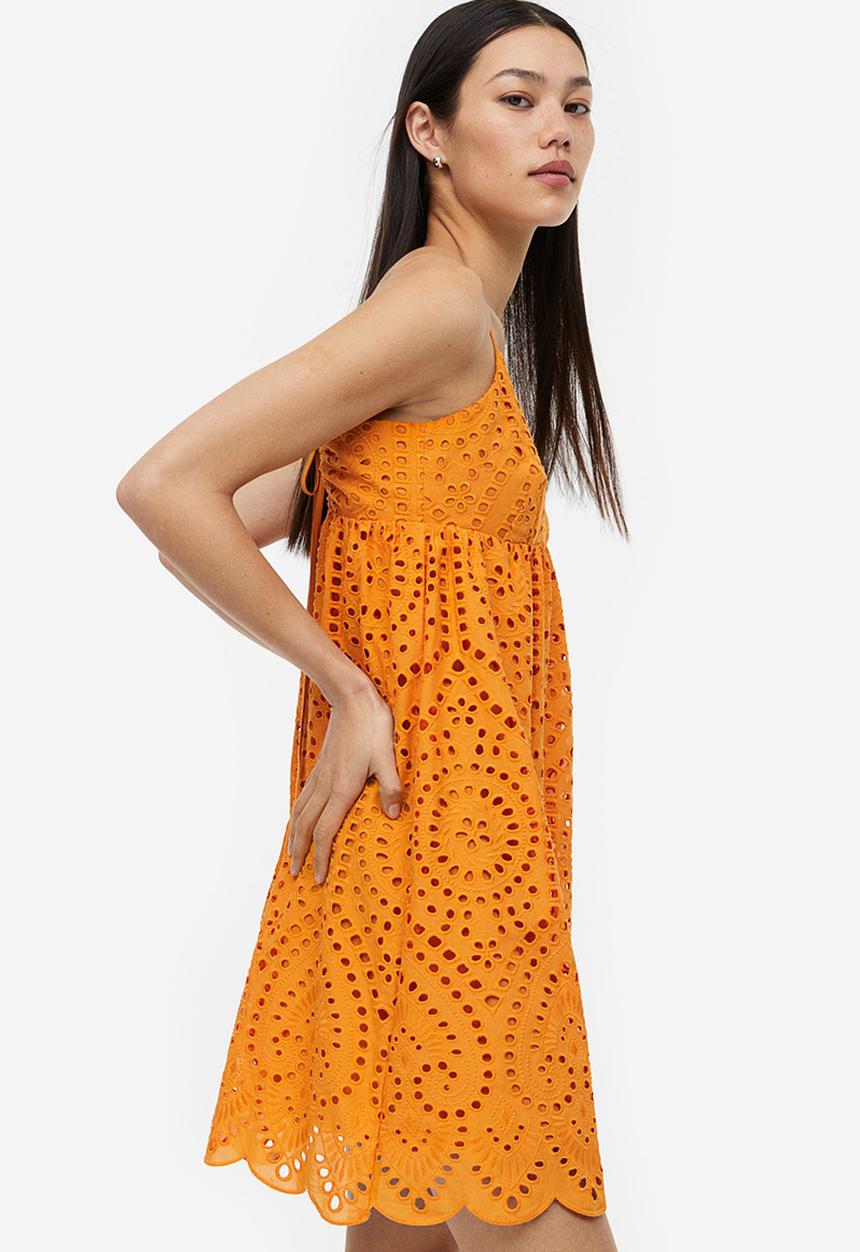 H&M - Broderie anglaise dress - orange