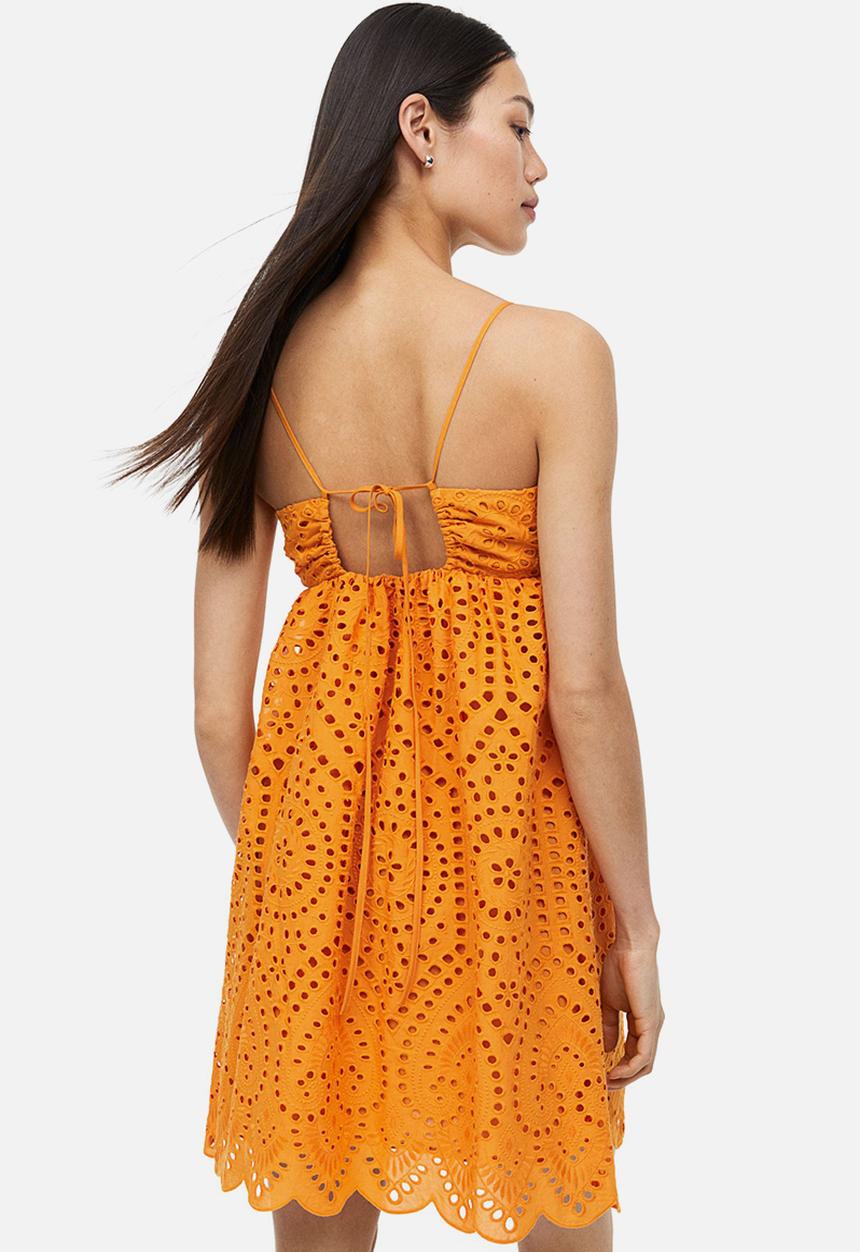 H&M - Broderie anglaise dress - orange