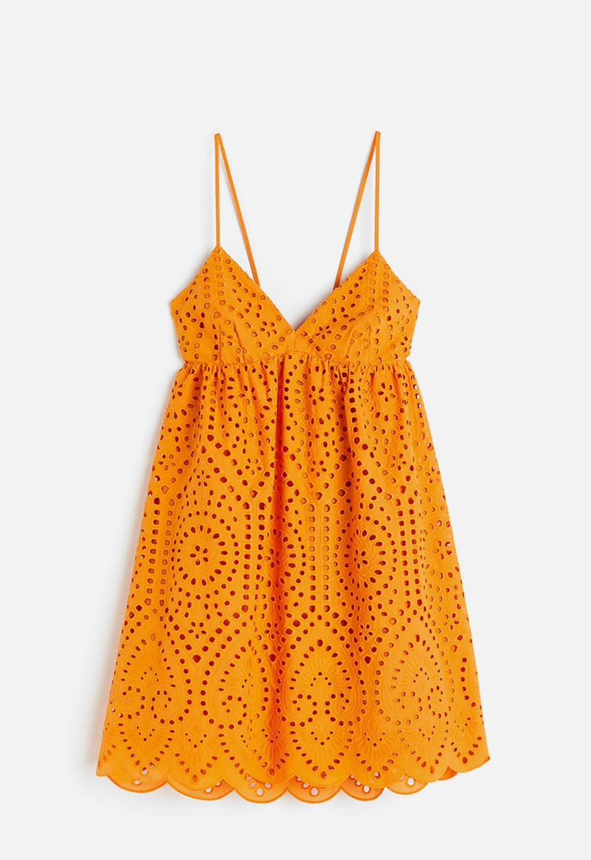 H&M - Broderie anglaise dress - orange