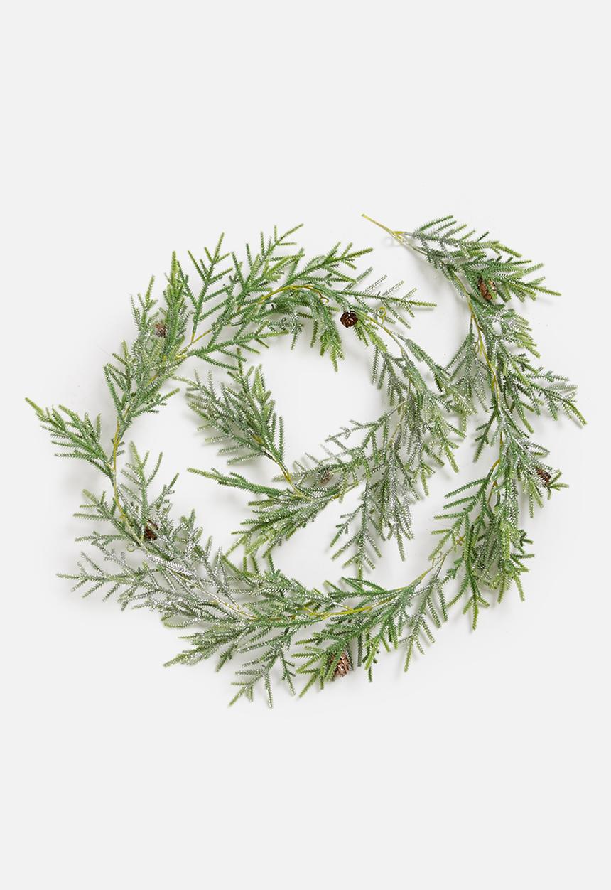 H&S - Pine Garland - light green snowy
