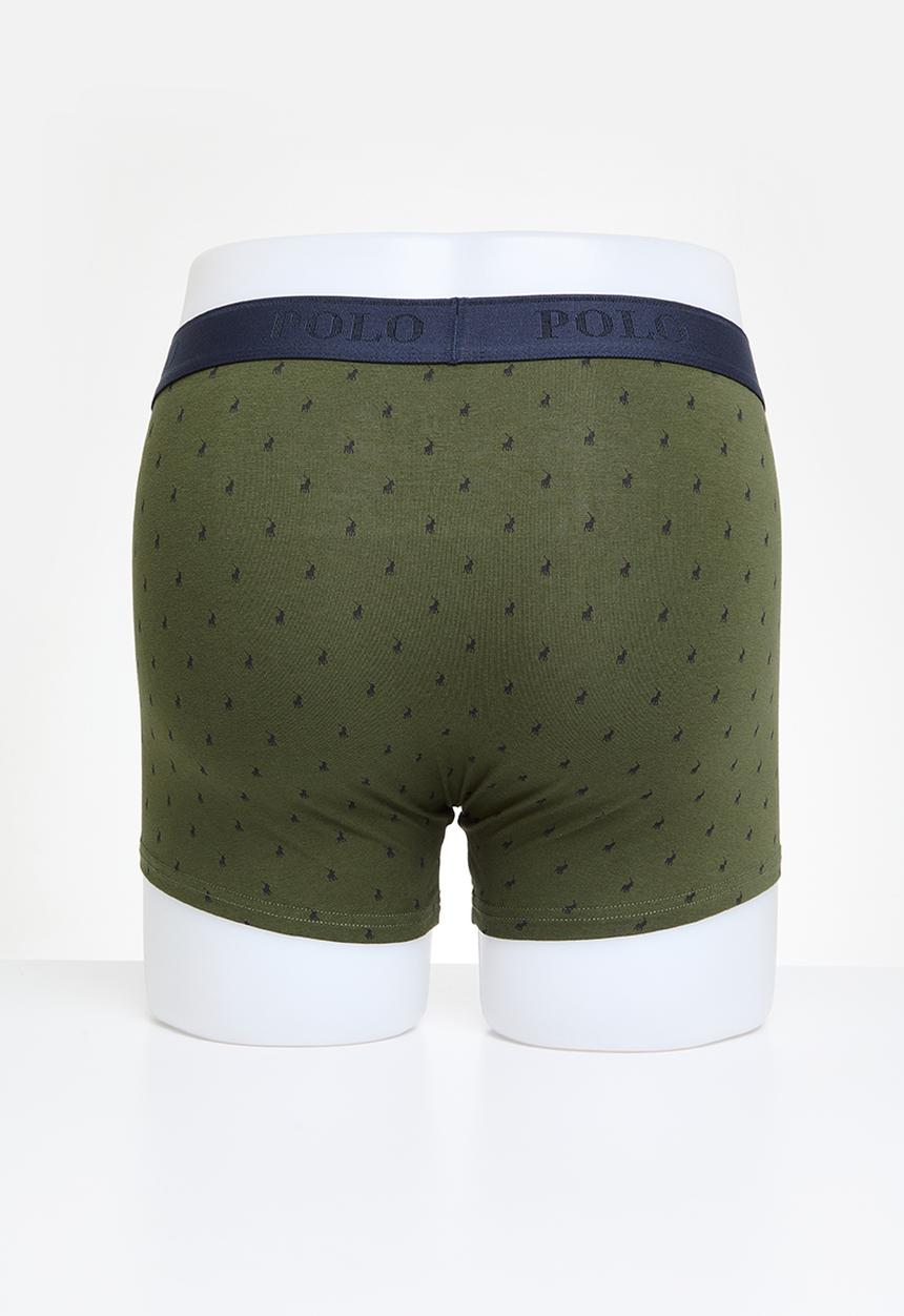 POLO - Men aop pony knit boxer - olive 