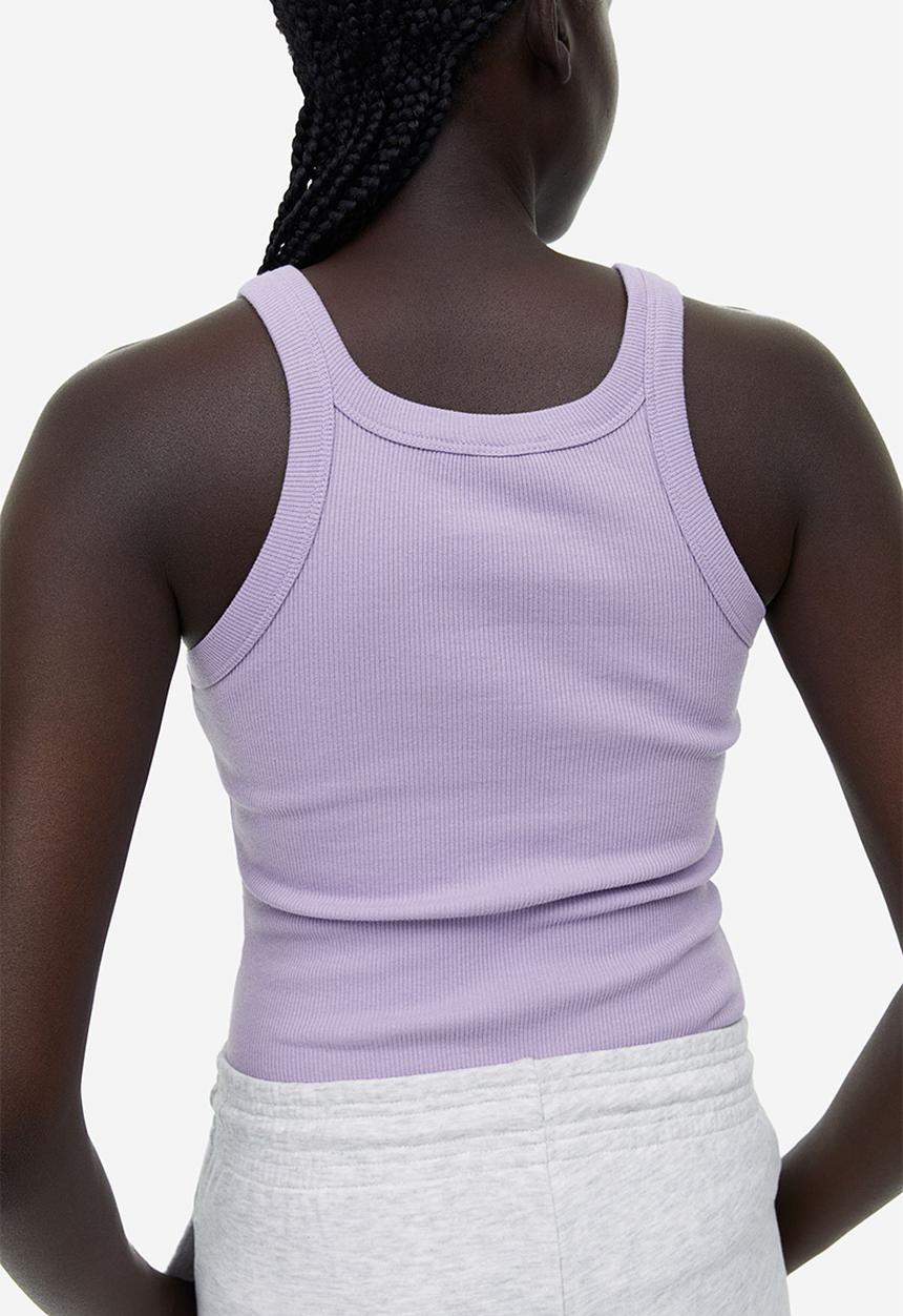 H&M - Ribbed vest top - light purple