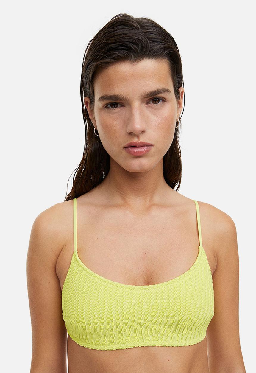 H&M - Padded bikini top - lime green