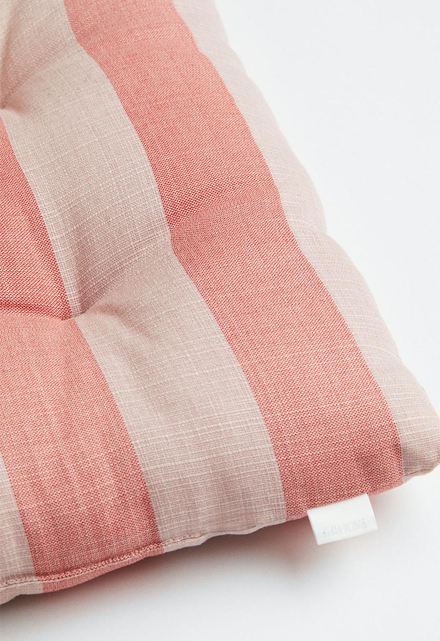 H&M - Striped cotton seat cushion - pink
