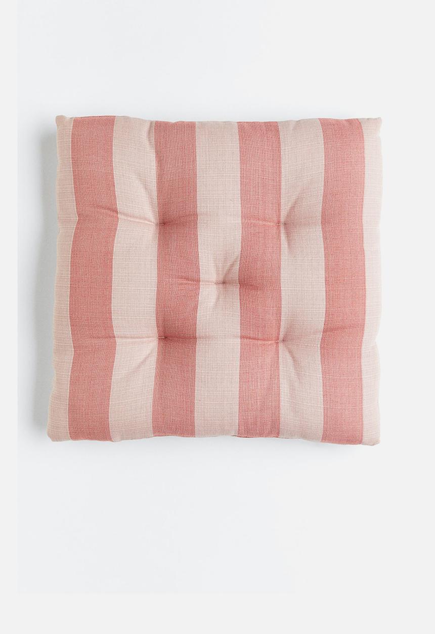H&M - Striped cotton seat cushion - pink