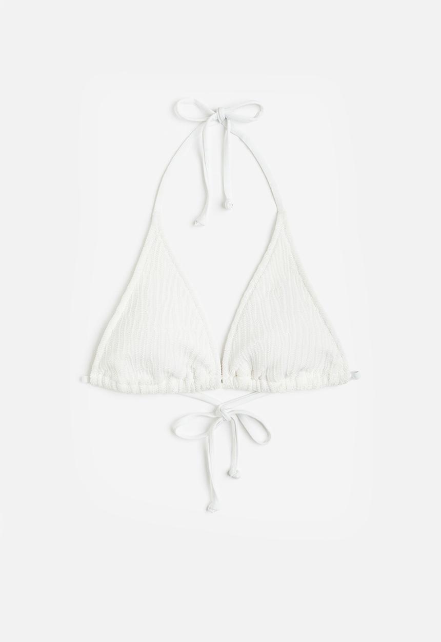 H&M - Padded triangle bikini top - white