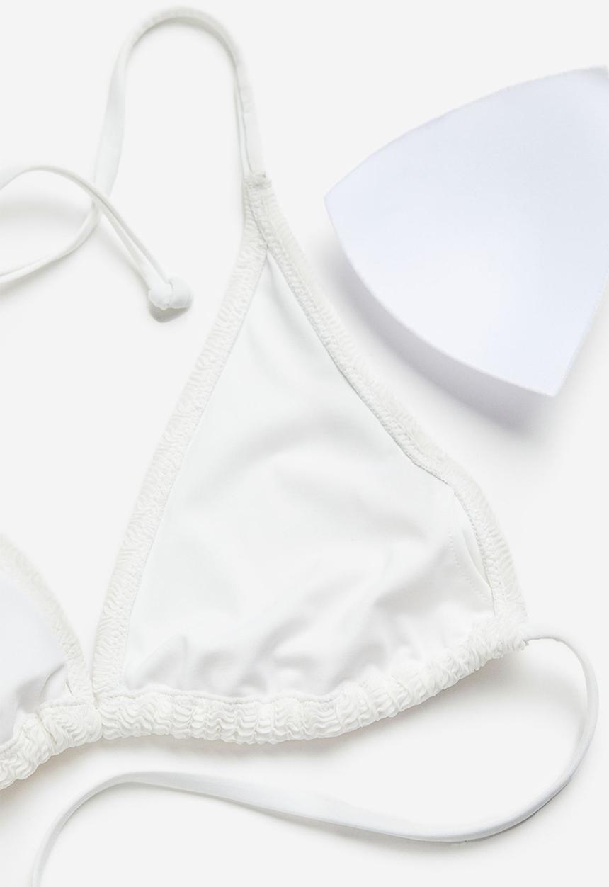 H&M - Padded triangle bikini top - white