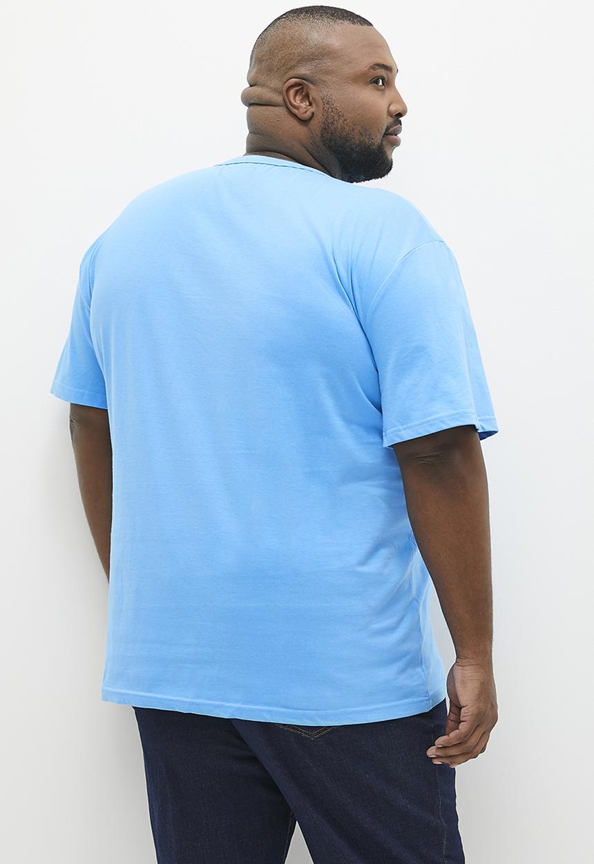 Superbalist - Aaron Plus Relaxed Fit Tee - mid blue