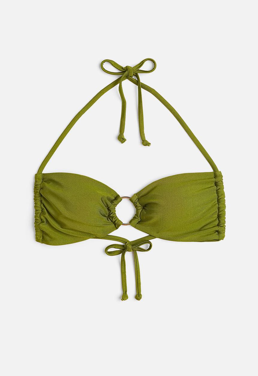 H&M - Padded bikini top - green
