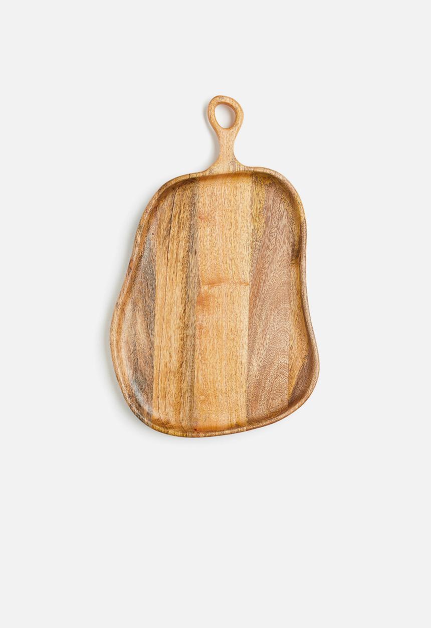 H&M - Large mango wood serving tray - beige