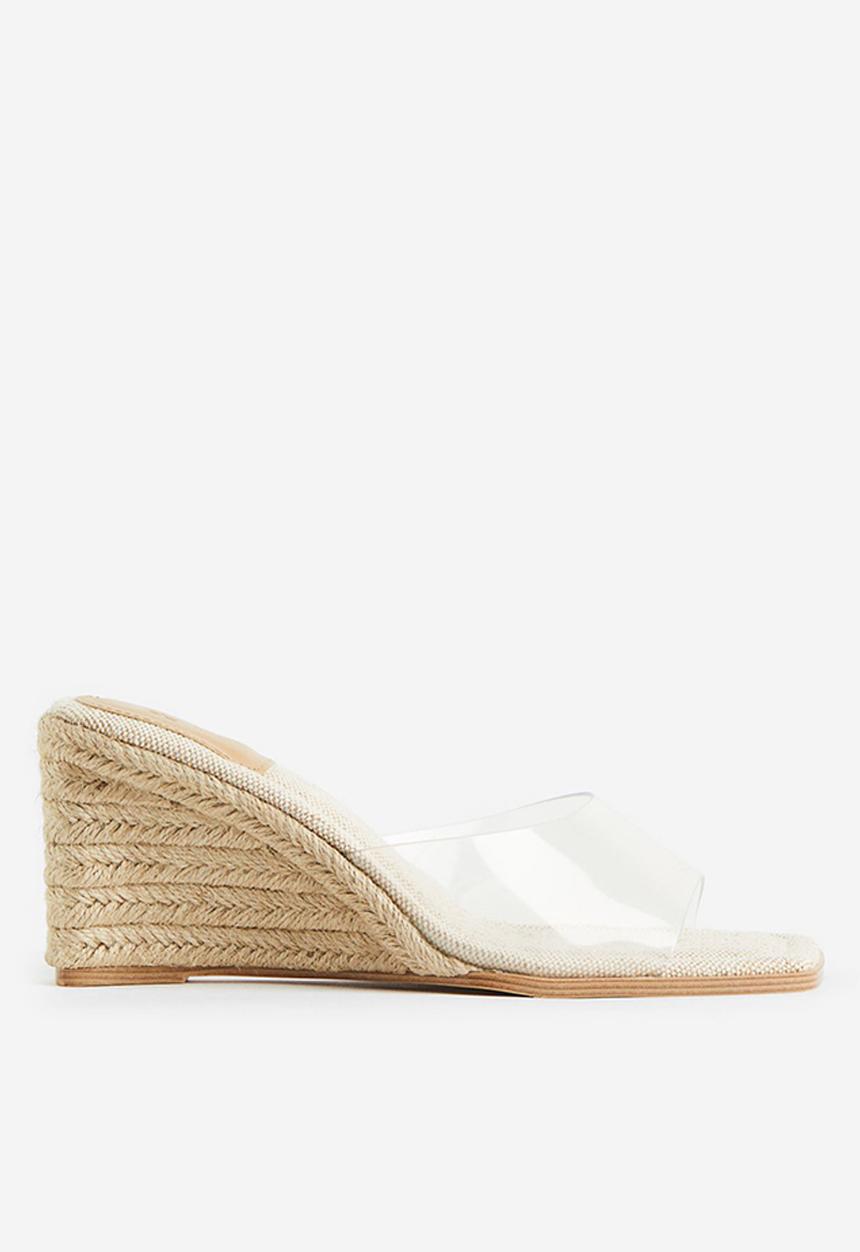 H&M - Wedge-heeled espadrille mules - beige